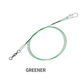 Garvee Set De 10 Cables De Acero Inoxidable Para Pesca Con Líder Anti-Mordedura, Nylon Revestido Verde 20cm, Resistente Hasta 7.5KG