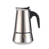 Garvee Cafetera Italiana Moka Pot 4 Tazas Acero Inoxidable Inducción Válvula Seguridad Asa Aislante Cocina Hogar - Taza 4