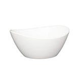 Garvee Set de 4 Cuencos Ovalados de Porcelana 1241 ml - Grandes, Resistentes al Microondas y Horno, Apilables, Blanco, 20 cm - para Ensaladas y Sopas
