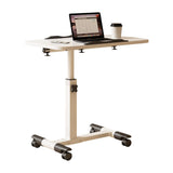 Garvee Stehpult Mesa Ajustable con Ruedas Plegable Oficina y Hogar 60x40x90cm Madera y Metal - Blanco