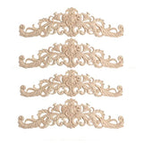 Garvee Angolo Di Cornice Intarsiato Lungo en Madera de Goma - Diseño Tallado Elegante para Decoración de Muebles y Hogar, 3070,8 cm, Color Personalizable