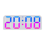 Garvee Reloj Digital De Pared 24 Cm Led Con Mando Blanco Para Dormitorio Y Oficina