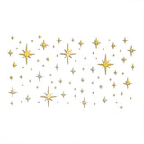 Garvee 82pcs pegatinas pared espejo acrílico forma estrella impermeables autoadhesivas habitación infantil guardería decoración hogar dorado - Dorado