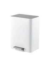 Garvee Basurero De Baño Compacto 3.4 Galones Con Tapa Suave Pedal A Pie Acero Inoxidable Blanco Para Hogar Y Oficina - Blanco
