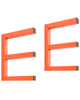 Garvee Estante Para Madera De Acero Resistente 3 Niveles Montaje En Pared Organizador Taller Garaje Naranja - Naranja