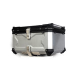 Garvee Topcase para moto 80L de aleación de aluminio con cerradura de seguridad resistente al agua para viajes varias motos - Plata