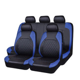 Garvee Autositzbezug Auto Sitzschoner Komplettschutz PU Leder Universal Für Autos Und SUVs Schwarz - Azul Real