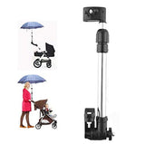 Garvee Soporte Global De Paraguas Para Carrito De Bebé - Accesorio Resistente Para Protección Solar Y Lluvia, Ajustable, Compatible Con Silla De Ruedas, Bicicleta Y Buggy, Negro