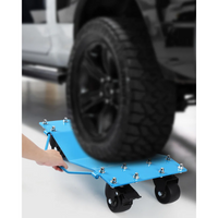 Garvee Car Dolly Set de 2, 1814 kg Capacidad, Ruedas 360° Rotativas, Acero Resistente, Freno Integrado, para Camionetas y Autos, Antideslizante