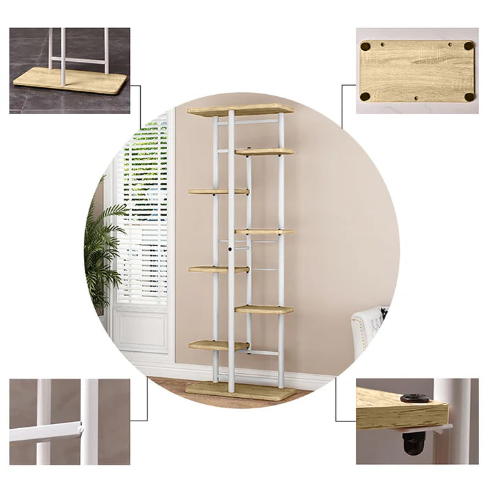 Garvee Soporte para Plantas de Madera y Metal Esquinero de Múltiples Niveles para Interior y Exterior, Balcón, Jardín, Sala de Estar, Espacioso, Duradero, Estilizado