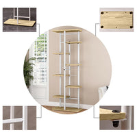 Garvee Soporte para Plantas de Madera y Metal Esquinero de Múltiples Niveles para Interior y Exterior, Balcón, Jardín, Sala de Estar, Espacioso, Duradero, Estilizado