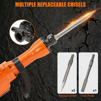 Garvee Martillo Demoledor de 1700W con Motor de Cobre y 3 Funciones de Perforación y Cincelado para Hormigón y Albañilería Pesada