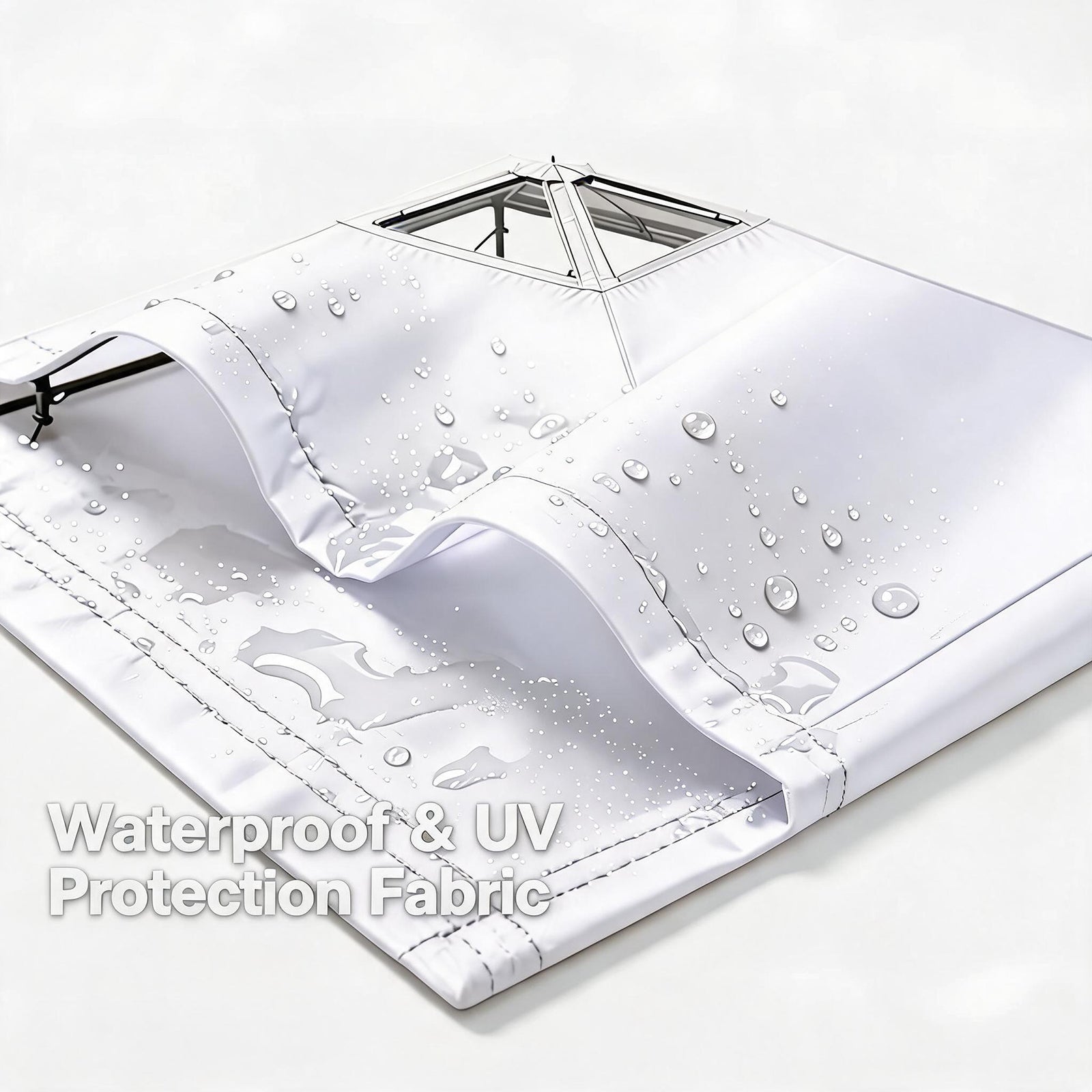 Garvee Carpa Plegable 3x3m con Estructura de Aluminio Resistente Ligera Protección UV para Camping y Eventos al Aire Libre Blanca
