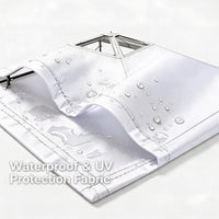 Garvee Carpa Plegable 3x3m con Estructura de Aluminio Resistente Ligera Protección UV para Camping y Eventos al Aire Libre Blanca