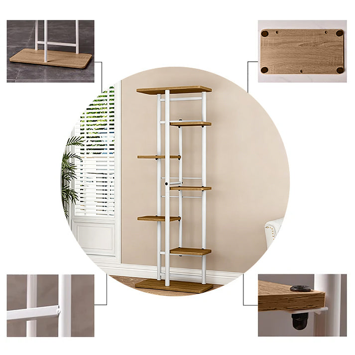 Garvee soporte para plantas de 7 niveles de metal, soporte para macetas para interior y exterior, 120x36x23.5cm, estantería para flores multicapa