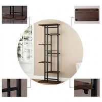 Garvee Soporte para plantas Garvee de madera y metal, esquina, de varios niveles, para interior y exterior, balcón, jardín, sala de estar, duradero, elegante y que ahorra espacio