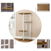 Garvee Soporte para plantas Garvee de metal, estantería alta de 4 niveles, soporte para macetas de esquina para interiores y exteriores, estante para exhibición para sala de estar