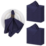 Garvee Servilletas De Tela Damascadas Azul Marino 30 Piezas Satinadas Suaves Resistentes Lavables Para Bodas Y Fiestas 43x43 Cm