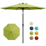 Garvee Sombrilla de Patio 3m Impermeable con Ventilación Antiviento y Manivela para Piscina Color Neutro - Verde fruta