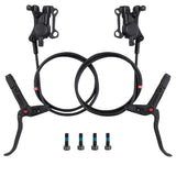 Garvee Kits De Juego De Frenos Hidráulicos Freno De Disco Doble Pistón Para Bicicleta Eléctrica, Aleación De Aluminio, 1 Par (Delantero, Trasero) - 1 Par Freno de Aceite Delantero Trasero