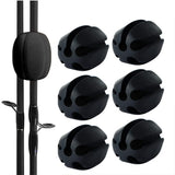 Garvee 6 Soportes para Cañas de Pescar de Silicona con 5 Agujeros, Protección Duradera, Ligero y Portátil para Pesca en Playa, Multicolor - Negro
