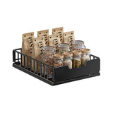 Garvee Organizador de armario extraíble Garvee, cajón extraíble, estantes de almacenamiento para cocina, despensa, baño, sin perforaciones - Negro