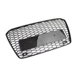 Garvee Rejilla Delantera ABS para Audi A5 RS5 2013-2015, Diseño Honeycomb RS5, Marco Negro Brillante, Sin Logo, Estilo Deportivo