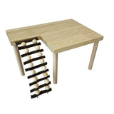Garvee Estante Plataforma De Madera Natural Para Hamster, Doble Piso, Escalera, Ecológico, Duradero, Fácil De Montar, Para Jaulas Y Juegos - Escalera
