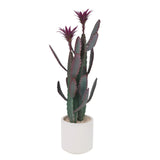 Garvee Planta De Cactus Artificial Alta Con Maceta Blanca Para Interior Y Exterior, Textura Realista, EVA Premium, Bajo Mantenimiento