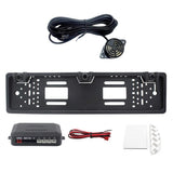 Garvee Kit Completo De Ayuda Al Estacionamiento Con Marco Para Matrícula, Alarma Sonora Ajustable, Plástico Robusto, Universal, Negro, Compatible PZ330L, Montaje Fácil