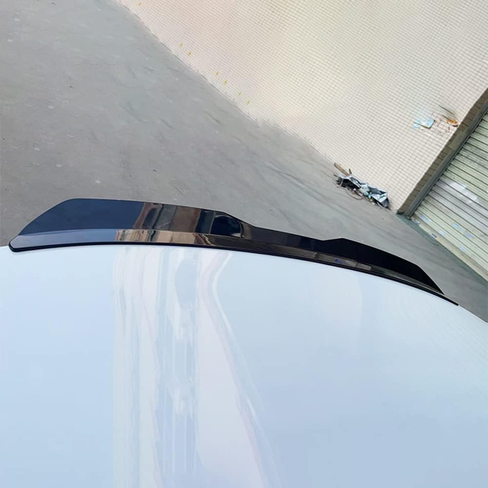 Garvee Alerón Trasero Coche ABS Fibra Carbono Cinta Adhesiva Sin Taladro Negro Ligero