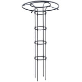 Garvee Soporte Para Plantas De Jardín Vertical De Acero Redondo Resistente Para Flores Y Verduras En Terrazas - 47 Pulgadas (Negro)