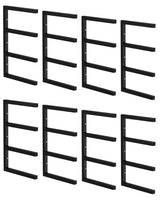 Garvee Estante para Madera de Acero Resistente 4 Niveles Montaje en Pared Negro para Taller y Garaje Capacidad 1451 kg