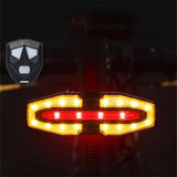 Garvee Luz trasera de bicicleta con luces intermitentes y freno automático, alarma de bicicleta recargable, inalámbrico, antirrobo, color negro, ideal para ciclismo urbano