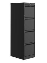 Garvee Archivador De 4 Cajones Con Cerradura Metal Resistente Alta Capacidad Seguridad Antivuelco Oficina Hogar Negro