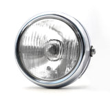 Garvee Faros de Moto LED Redondo 15 cm Metal y Vidrio Alta Luminosidad Resistente al Agua para Uso en Carretera Rojo - Vidrio Blanco Electrolizado