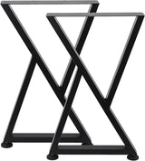 Garvee Pies De Mesa En Metal Negro 71cm Altura Diseño En X Soporte 400KG Patines Ajustables Para Oficina Y Hogar - Negro-C