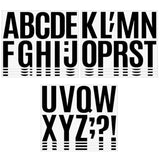 Garvee Pegatinas De Letras Grandes Vinilo Autoadhesivo Negro 10,2 cm Para Pizarras Y Ventanas - Negro