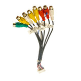 Garvee Cable RCA 20 Pines con 8 Salidas Audio/Video para Autoradio Android, Expansión Completa, Plug & Play, Material Resistente, Universal, Para Amplificadores y Cámaras