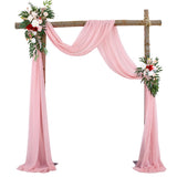 Garvee Cortina Arco Boda Tela Gasa Elástica, 0.6x5.5m, Color Rosa Blush, Decoración Boda Baby Shower - Rosa