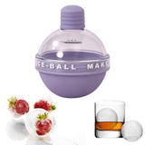 Garvee Molde Redondo De Silicona Para Hacer Bolas De Hielo De 6,3 Cm Para Whisky Y Cócteles - Púrpura