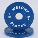 Garvee Placas de Peso Bumper de Goma 5 cm - Acero Revestido en Goma para Entrenamiento en Casa y Gimnasio, Compatibles con Barras Olímpicas 5 cm, Durabilidad Alta, Microcarga Precisa, Colores Brillantes - Azul Pares de Discos de Cambio de 5 Lb