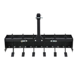 Garvee Rastra de Caja Compatible con CAT-1 y Dientes Ajustables para Paisajistas en Nivelación de Terrenos 140cm Negro - Negro