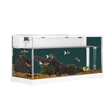 Garvee Acuario Rectangular Acrílico 38x14x18cm Transparente Filtro Bomba Agua Silenciosa Luz Blanca Hogar Oficina