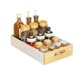 Garvee Cajón Telescópico Cajón Extraíble Estante Almacenamiento Metal Cocina Baño Sala Estar 40.5x25x8cm Blanco - Blanco