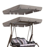 Garvee Cubierta Repuesto toldo columpio banco doble asiento tela Oxford 210D impermeable plateada marrón jardín hamaca patio trasero veranda - Marrón Café