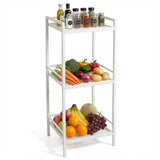 Garvee Standregal Metálico Robusto 3 Estantes Blanco Para Cocina Y Garaje Diseño Industrial Fácil Instalación - Blanco