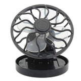 Garvee Ventilador USB 3 en 1 Solar y Portátil, Mini Ventilador de Pinza Silencioso para Carrito de Bebé, Camping y Oficina, Batería Recargable, Blanco