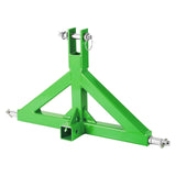 Garvee Enganche Rápido 3 Puntos para Tractores Categoría 1 con Receptor 5 cm y Bola de Remolque, Acero Inoxidable, Uso Agrícola y Construcción, Alta Capacidad, Fácil Instalación - Verde