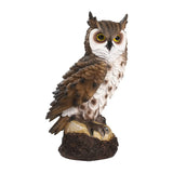 Garvee Figura De Búho Repelente De Aves Plástico Duradero Decoración Jardín Exterior Protección Contra Pájaros - Pluma Marrón